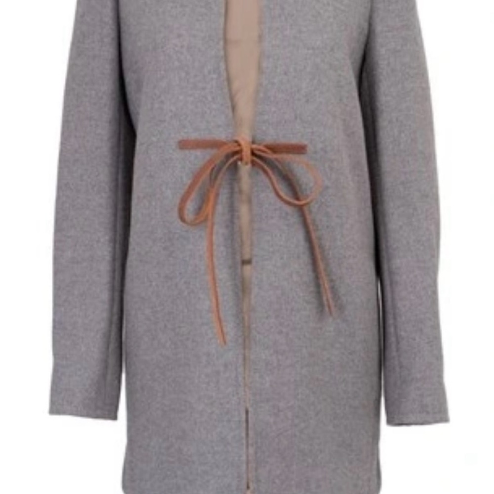 French Connection Gray and Tan Cardigan